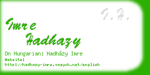 imre hadhazy business card